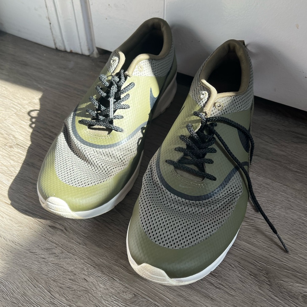 Nike Olive and Gray Women's Athletic Shoes